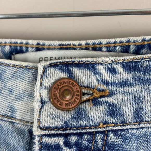 Zara Straight Leg Destroyed Jeans Size 6 - Picture 8 of 15